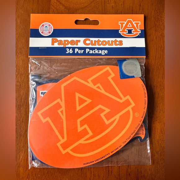 Auburn University Decorations - 4 Packs of 36 Paper Cutouts -Auburn Tigers Decor - Picture 4 of 5